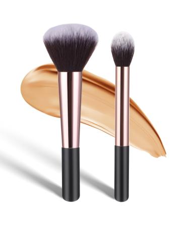 Jeff Dad 2 pieces of make -up brush flawless foundation brush highlighting brush concealer brush powder brush for blending liquid primer concealer powder rouge