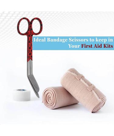 A2ZSCILAB Lister Bandage Scissors 5.5 - Premium Stainless Steel for Nurses, Doctors & First Aid - Red Paws Half - Buy Online on GoSupps.com