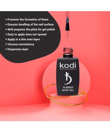 Rubber Base Gel 8ml | Kodi Professional Nail Polish | Long-Lasting Easy to Use Non-Toxic | Gel for LED/UV Lamps | Original Soak-Off Formula - Buy Online on GoSupps.com