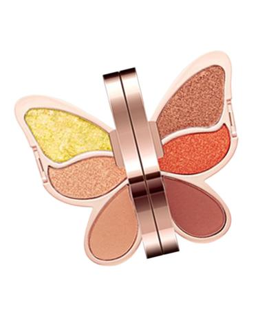 OIIBWQ 6 Colors Butterfly Design Eyeshadow Shimmer Matte Eye Shadows Gift for Mother Wife Lucky Koi