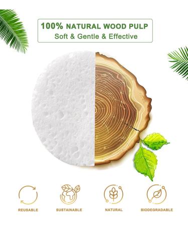 50-Count Compressed Facial Sponges - Natural Cellulose for Cleansing, Exfoliating, and Makeup Removal - Buy Online on GoSupps.com