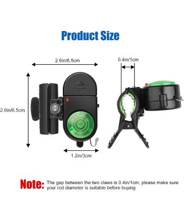 TSV 4 Pack Fishing Bite Alarm Set - Sensitive Electronic Alarms with LED Lights - Clip On Rod for Carp Fishing - Day/Night Alert Bell - Buy Online on GoSupps.com