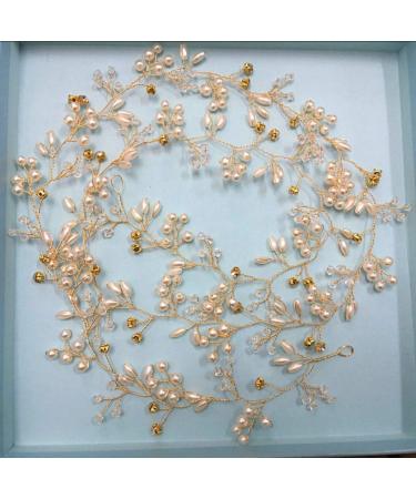KeenKun Gold Wedding Hair Vine - Long Bridal Headband for Women and Girls - Buy Online on GoSupps.com