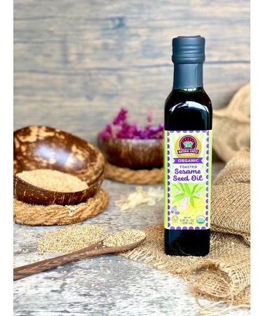 Organic Toasted Sesame Oil 8.45 Fl Oz - Kosher, Wholesome and Tasty - Buy Online on GoSupps.com