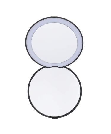 Led Portable Mirror Small Compact Mirror Travel Mirror Folding Vanity Magnifying Pocket Mirror Small Womens Wallet Woman Wallet Ladies Wallets Girl Mirror Mini Miss Magnifier Abs