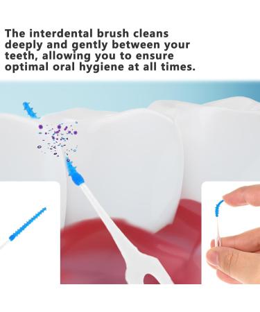 200-Piece Silicone Interdental Brushes - Dental Floss Sticks for Effective Tooth Cleaning & Gaps - Mhduyeg Green & Blue Brush Set - Buy Online on GoSupps.com