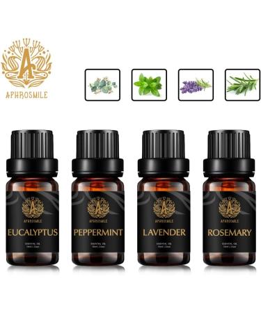 Aromatherapy Eucalyptus Essential Oil Set for Diffuser 4x10ml 100% Pure Lavender Essential Oil Kit for Humidifier-Peppermint Rosemary Essential Oils Set Pure Peppermint Essential Oils Kit for Home - Buy Online on GoSupps.com