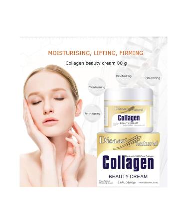 DISAAR BEAUTY Collagen Cream 80g - Target Forehead, Neck, and Smile Wrinkles, Facial Spots, and Dry Skin - Strengthen Weak Muscles for Improved Face Appearance - Buy Online on GoSupps.com