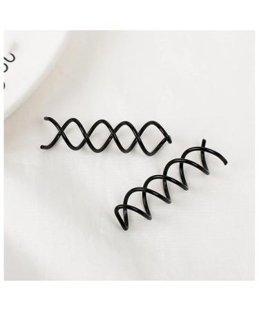 LEBQ Black Spiral Hair Clip - 20 Pcs - Perfect for DIY Hairstyles Bun Pins & Hair Accessories | International Shipping Available - Buy Online on GoSupps.com