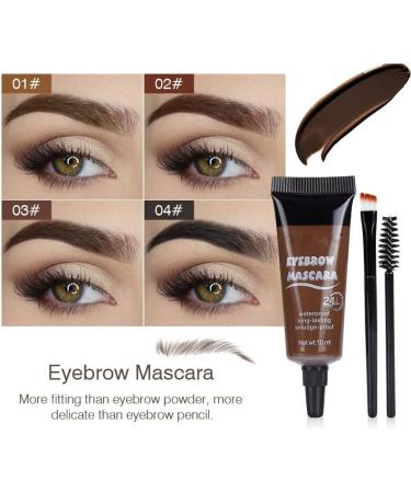 Eyebrow Tint Mascara Tinted Thick Eyebrow Mascara with 2 Brushes Waterproof Transfer Resistant Eyebrow Tinting Kit No Additives (Light color) - Buy Online on GoSupps.com