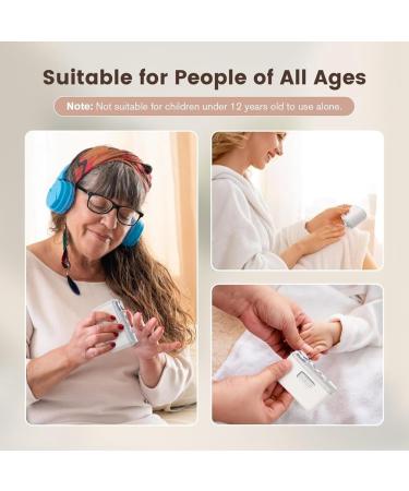 fumooa Electric Nail Clipper 2-in-1 Cutting and Grinding Automatic Nail Clipper 2-Speed with LED Light Electric Nail Clipper - Buy Online on GoSupps.com