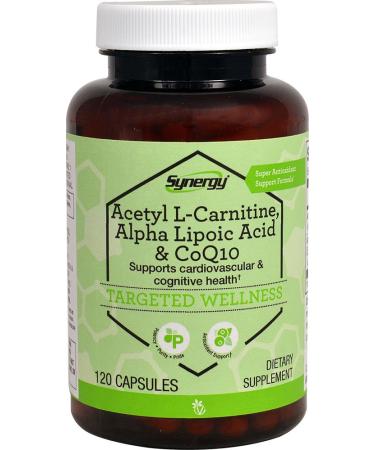 Vitacost Synergy Acetyl L-Carnitine Alpha Lipoic Acid & CoQ10 -- 120 Capsules