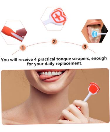 Gatuida 4-Piece Tongue Cleaner Set - Effective Oral Hygiene Fresh Breath & Easy Cleaning - Non-Toxic & Colorful Brushes - Buy Online on GoSupps.com