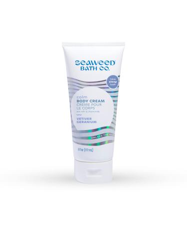 Seaweed Bath Co. Calm Body Cream  Vetiver Geranium Scent  6 Ounce  Sustainably Harvested Seaweed  Oat Milk  Chamomile Vetiver Geranium 6 Ounce - Buy Online on GoSupps.com