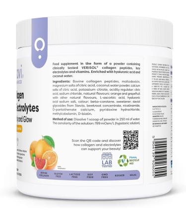  OSAVI Osavi Collagen Electrolytes Vitality and Glow Orange & Grapefruit - 300g - Buy Online on GoSupps.com