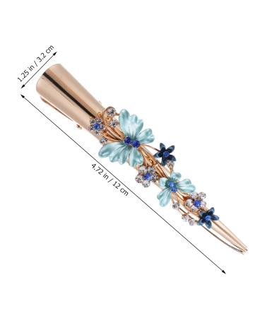 Shop Beaupretty Large Retro Duckbill Hair Clip Rhinestone Alligator Hairpins for Stylish Hair Blue Color - Buy Online on GoSupps.com