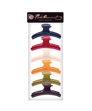 RC ROCHE 6 Pieces Non-Slip Butterfly Hair Clips - Firm Grip Medium Classic Multi-Colored - Perfect for All Hair Types | Shop Internationally! - Buy Online on GoSupps.com