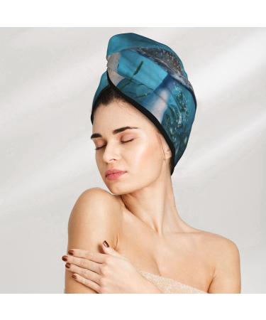 Microfiber Hair Drying Cap - Fantasy Mushrooms Towel Wrap for Quick Drying Curly Long & Thick Hair | Soft & Absorbent - Buy Online on GoSupps.com