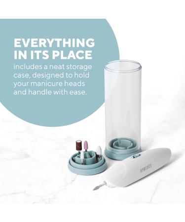 HoMedics Luxury 5 in 1 Electric Manicure/Pedicure Set - Five attachments to clean repair shape file and polish your nails MAN-1300-EU - Buy Online on GoSupps.com