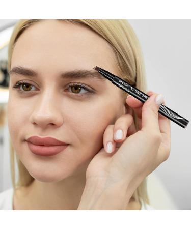 Icefei Liquid Eyebrow Pencil | Four-Fork Eyebrow Pencil for Makeup - Texture Slim Lines Eyebrow Water Pencil for Dating Parties and Daily Use C: Grayish Brown - Buy Online on GoSupps.com