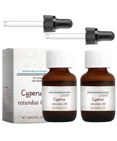 Cyperus Rotundus Oil 4 Fl.oz Cyperus Rotundus Oil For Hair Removal Natural Cyprus Oil with Dropper Reducing Body Hair Growth Smooth Skin & Hair Removal Ideal for All Skin Types (2 Pcs) 2 Fl Oz (Pack of 2)