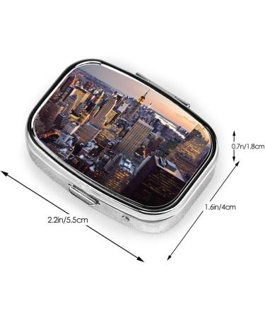 New York City Printing Small Pill Case - Cute Travel Pill Box Organizer for Purse & Pocket Gifts - Buy Online on GoSupps.com