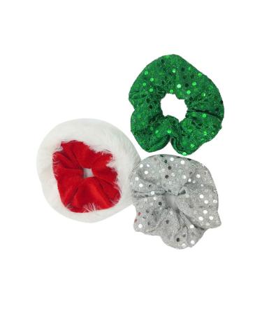 Frcolor 5pcs Christmas Hair Scrunchies - Red Elastic Ponytail Holders for Women & Girls - Buy Online on GoSupps.com