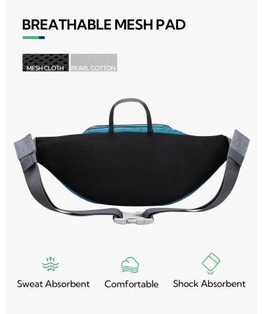 WATERFLY Bum Bag | Sports Waist Bag for Women & Men | Running Fitness Jogging Hiking | Peacock Blue - International Shipping - Buy Online on GoSupps.com