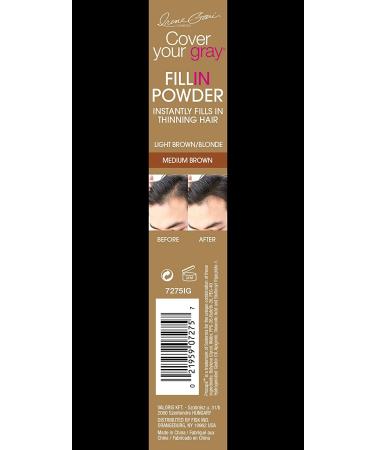 Cover Your Gray Fill In Powder Pro for Men - Blonde/Medium Brown | Instant Gray Coverage - Buy Online on GoSupps.com