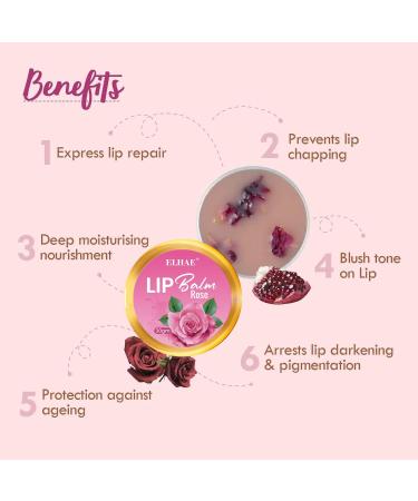Moisturizing Lip Balm with Organic Oils Made With Desi Ghee| Glossy Sheen - Rose Flavor | Rich Buttery Texture for Ultimate Hydration & Protection | All-Natural Ingredients - 30g - Buy Online on GoSupps.com