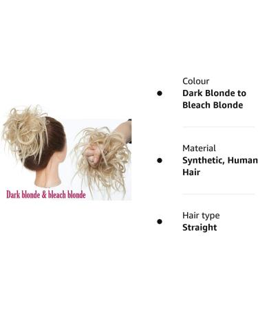 Tousled Hair Extensions Scrunchie - Brown Blonde to Bleach Blonde Ombre Ponytail Wig - Buy Online on GoSupps.com