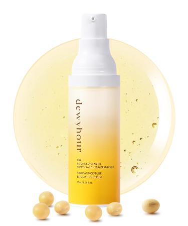 dewyhour Soybean Moisture Exfoliating Serum - Gentle Daily Soft-Exfoliating Face Peel for Dead Skin Cells Remover - For All Skin Types, Korean Skin Care 30ml / 1.01 fl.oz