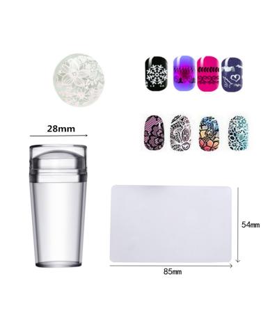 15-Piece Nail Art Stamping Kit - Christmas & Love Designs Includes 5 Plates 2 Stampers and Storage Bag - Buy Online on GoSupps.com