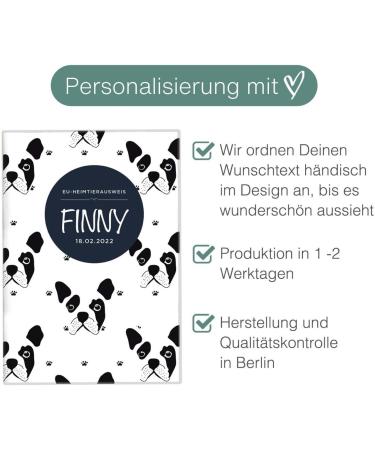 Personalized Wilhelm Fell Case for EU Pet ID Card | Custom Gift for Pet Owners | Protective Cover for Bulldog ID - Buy Online on GoSupps.com