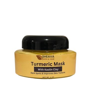 Turmeric Face Mask Vitamin E Face Mask for Dark Spots Kaolin Clay Mask Skin Care Turmeric Clay Mask for Acne & Refineing Pores Smooth & Radiant Skin