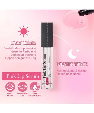 EONFAVE Pink Lip Serum magical color change moisturizing lip oil and ink pink care essence - Buy Online on GoSupps.com