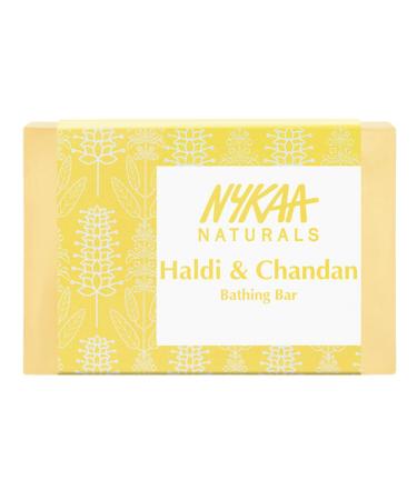 Nykaa Naturals Bathing Soap - Purifying Soap Promotes Clearer Flawless Skin - Removes Tan Provides Youthful Glow - Haldi and Chandan - 3.5 oz