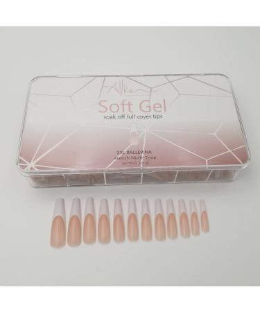 ALLKEM XXL Ballerina French Soft Gel Full Cover Nails - Premium Quality & Long-Lasting - Buy Online on GoSupps.com