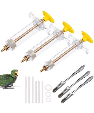3 Pcs Hand Baby Birds Feeding Syringe Feeding Tubes for Baby Birds with 3 Pcs Feeding Spoon Used and 6 Pcs Curved Gavage Tubes for Pet Baby Bird Parrot Feed Milk and Medicine(20ml 10ml 50ml) - Buy Online on GoSupps.com