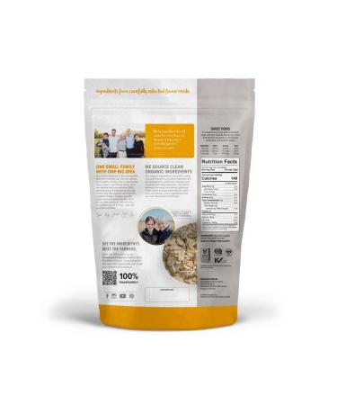 One Degree Organic Foods Sprouted Rolled Oats - USDA Organic, Non-GMO, Gluten Free Oatmeal - 24 oz (Pack of 4) - Buy Online on GoSupps.com