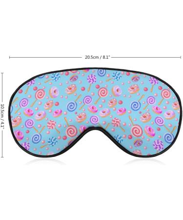 Sweet Fruit Donuts Candy Sleep Mask for Women - Adjustable Eye Shades with Elastic Strap for Comfort - Buy Online on GoSupps.com
