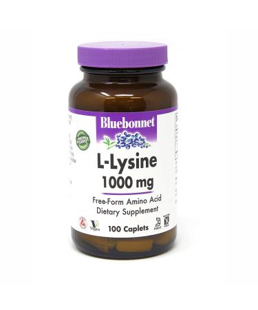 Bluebonnet L-Lysine 1000 mg Caplets, 100 Count