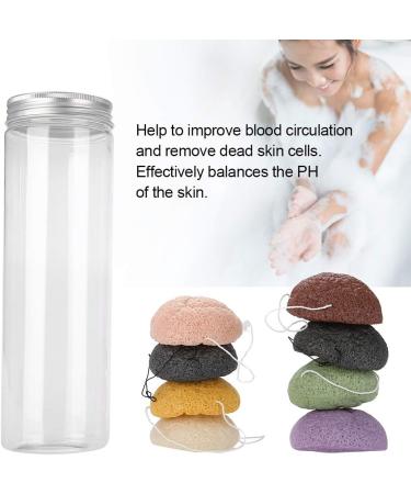 Konjac Wash Face Flutter Set - 8pcs Round Type Body Sponges for Deep Pore Cleansing and Exfoliation - Buy Online on GoSupps.com