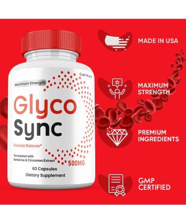 Glyco Sync Capsules Premium All Natural Ingredients Maximum Strength Pills GlycoSync Supplement (2 Pack) - Buy Online on GoSupps.com