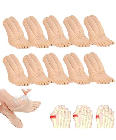 Orthoes Bunion Relief Socks Projoint Antibunions Health Sock Sock Align Toe Socks for Bunion Orthotoe Compression Socks for Swelling Relief Split Toe Orthopedic (10pairs-A)