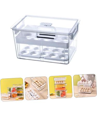 Yardenfun 1pc Egg Storage Box Eggs Food Container Refrigerator Egg Storage Organizer Stackable Tray re-usable - Buy Online on GoSupps.com
