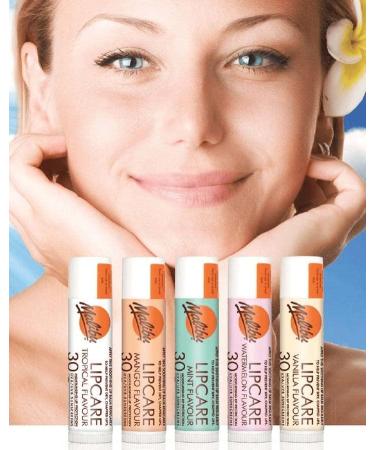 Malibu Blister Lipbalm with SPF30 Watermelon/Vanilla/Tropical 12 ml - Buy Online on GoSupps.com