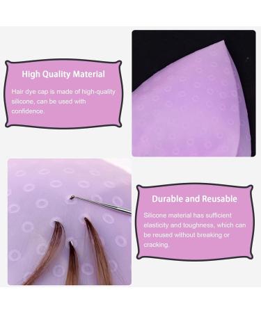 Trendyfave Silicone Highlighting Cap Kit - Reusable Hair Coloring Dye Cap for Salon and Home DIY Hair Highlighting - Pink - Buy Online on GoSupps.com
