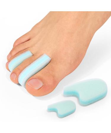Kimihome 12 Packs Foam Toe Separator Toe Gasket-Redress Overlapping Toes Prevent Friction and Release Pressure Relieve The Pain Caused by Bunions Blue1