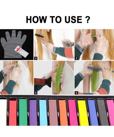 Intvn Temporary Hair Color Set for Kids & Teens - 12 Washable Non-Toxic Hair Chalks | Vibrant Hair Coloring for Fun Styles - Buy Online on GoSupps.com